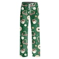 thumbnail image 4 of Womens Christmas Pajamas Cute Print Wide Leg Pj Pants Christmas Elastic Waist Drawstring Casual Cozy Soft Sleepwear Pjs, 4 of 4
