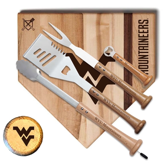 Baseball BBQ West Virginia Mountaineers 17" Grand Slam Combo Set