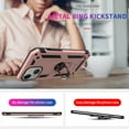 thumbnail image 4 of CoverON For Apple iPhone 13 Mini Ring Case, Kickstand Rugged Phone Cover Magnetic Car Mount Compatible - Rose Gold Pink, 4 of 10