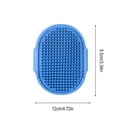 thumbnail image 2 of Tvtnvo Dog Bath Brush Pet Grooming Massage Brush Rubber Soft Bristles with Adjustable Strap and Buckle for Bathing Brushing Deep Cleaning and Soothing Skin Care for Dogs and Pets Blue 3.3x4.7in, 2 of 5