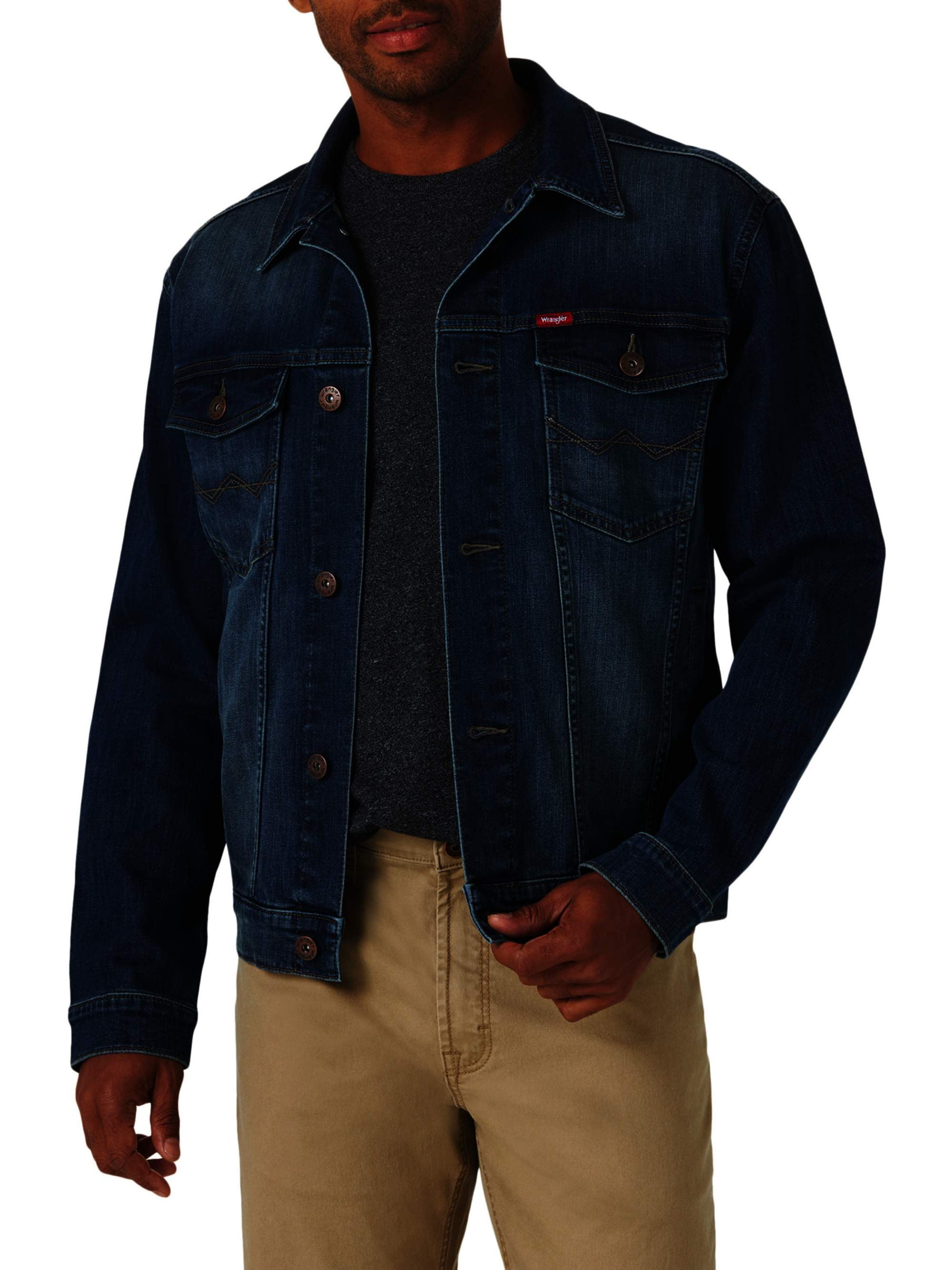 Wrangler Men's Reinforced Stretch Denim Trucker Jacket 