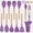 Purple, variant on Kitchen Utensils Set Nonstick Silicone Cooking Utensils Wood Handle Silicone Cooking Utensils Set with Holder Dishwasher Safe BPA Free (Purple)