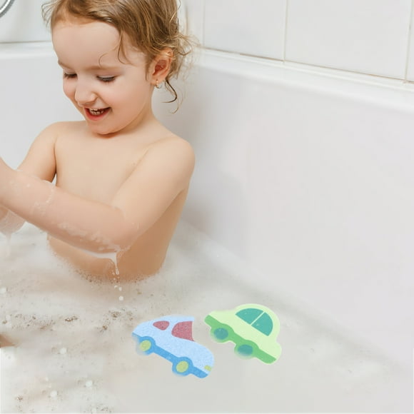 VERDANVERSE 4Pcs Transportation Themed Shapes Bath Sponge for Kids Adults Women Luxurious Bathing Experience