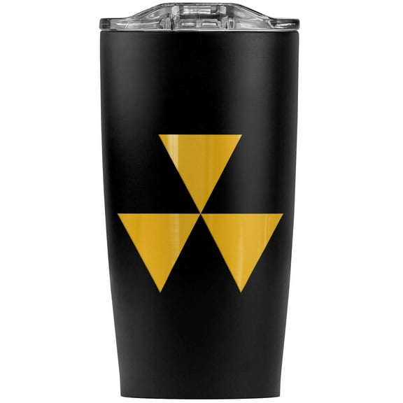 Fallout Shelter Radioactive Safe Zone Stainless Steel 20 oz Travel Tumbler, Vacuum Insulated & Double Wall with Leakproof Sliding Lid | Great for Coffee/Hot Drinks and Cold Beverages