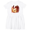 thumbnail image 3 of Inktastic Dragon Breathing Fire with Role Playing Dice Girls Toddler Dress, 3 of 5