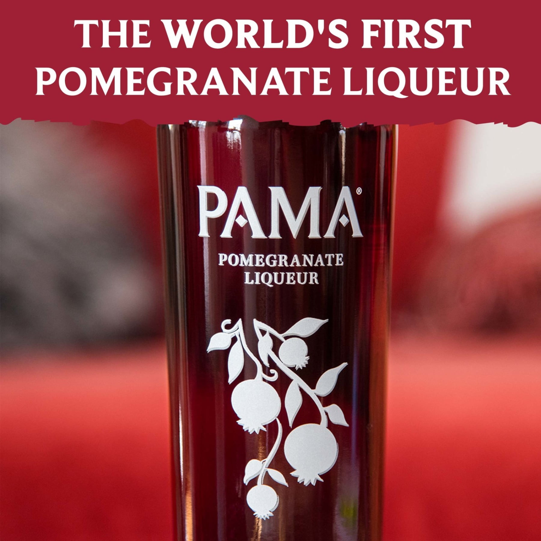Pama Pomegranate Fruit Liqueur, 750 ml Bottle, 17% ABV