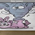 thumbnail image 6 of Ambesonne Cartoon Place Mats Set of 4, Rabbit Mascot Animal, Standard Size, Grey Pink White, 6 of 6