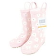 thumbnail image 2 of Hudson Baby Infant and Toddler Girls Rain Boots, Dusty Pink Flower, 7 Toddler, 2 of 4