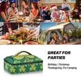 thumbnail image 7 of Iauyy Casserole Carrier for Hot Food Insulated Casserole Travel Carry Bag with Lid Food Warmer Bag for Party/Picnic,Four-leaf Clover Pattern, 7 of 7