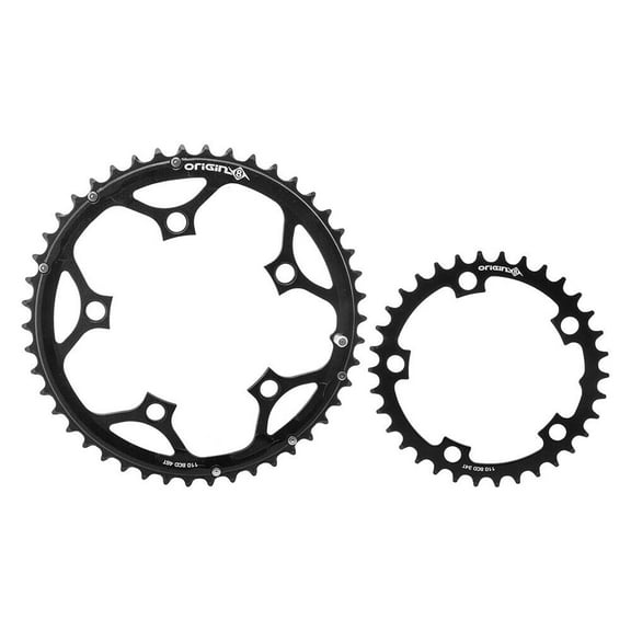Origin8 Thruster Chainring Set 34/46T 2x 110 BCD 5-Bolt 10/11-Speed Aluminum Blk
