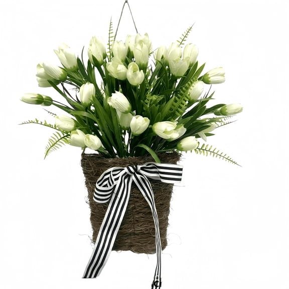 Floral Ornament for Home Elegant for Doors and Windows Live Courtyard Indoor Seasonal Display High- Polyester