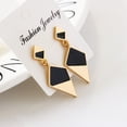 thumbnail image 5 of Pendientes largos geométricos de aleación de moda, joyería de decoración para mujer y niña (oro), 5 of 5