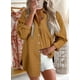 thumbnail image 2 of Shacket Astilish para mujer, vaquero, cuello en V, color arcilla, talla XL, 2 of 4