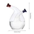 thumbnail image 3 of LHWEN 330ml Clear Glass Dispenser Double Inverted Kettle for Kitchen and Cutlery High Borosilicate Glass Oil and Vinegar Bottle with Clear Cork Spill-Proof Design Suitable for Home School Dormitory, 3 of 4
