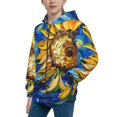 thumbnail image 2 of Sikiie vintage Starry Sunflower Zip Up Hoodie Teenage, hoodies for Teenage, Zipper Sweatshirt Jacket for Daily, Traveling-Small, 2 of 6