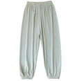 thumbnail image 4 of SGFCWSX Girls Sweatpants Elastic Waist Soft Loose Fit Jogger Pants with Elastic Cuffs for Kids Mint Green Size 9 Years, 4 of 5