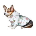 thumbnail image 7 of Fotbe Turtle and Sea Life Print Small Dog Sweater Hoodies Pet Grey Hooded Soft Fleece Sweatshirts with Pocket Fall Winter Puppy Cat Sweaters Warm Clothes-Small, 7 of 7
