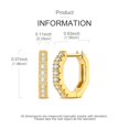 thumbnail image 3 of NARMO Original Polygon 925 Sterling Silver Hoop Earrings AAA CZ Women Jewelry Gift, 3 of 6