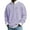 Purple, variant on OIOLOYJM Men's Waffle T-Shirt Long Sleeve Mock Neck Half Zip Solid Color Casual Shirts Traditional Vintage Color Block Zipper Pocket Outdoor Tops Light Green 4XL