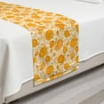 thumbnail image 2 of Floral Bed Runner, Vibrant Illustration of Different Blossoming Flowers in Tangerine Tones, Decorative Accent Bedding Scarf for Hotels Homes and Guestrooms, Twin, Marigold and Cream, by Ambesonne, 2 of 2
