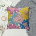 thumbnail image 2 of Qinduosi Spring Pillow Covers Inch Set of , Yellow Pink Blue Colored Floral Colorful Easter Themed Flower Decorative Throw Pillow Covers Outdoor Farmhouse Cushion Case for Couch Sofa Bed Decor, 2 of 5