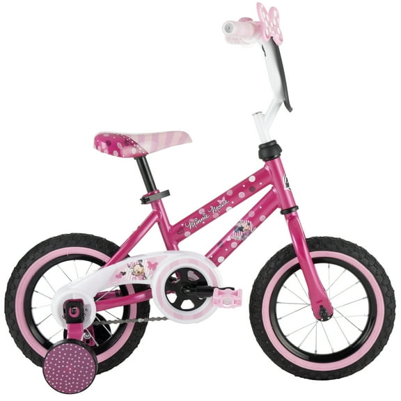 Huffy 12" Disney Minnie Mouse Kids' Bike, Fits Riders 3'1" - 3'5", Pink, Child, Girl's