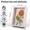 thumbnail image 2 of Wooden Crochet Flower Photo Frame Crochet Sunflower Display Stand  7” × 9”  White, 2 of 7