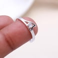 thumbnail image 2 of 925 Sterling Silver Moonstone Ring | Handmade Minimalist Jewelry | Delicate Stacking Ring for Women | Elegant Promise Ring | Tiny Gemstone Band, 2 of 2