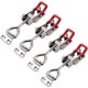 thumbnail image 1 of Adjustable Toggle Latches, GH-4001 Toggle Latch, Box Latch, Adjustable Toggle Clamp Lever Clasp, 4 Pieces Clamping Latches, Load Capacity Up to 180kg/, 1 of 5