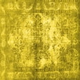 thumbnail image 1 of Ahgly Company Machine Washable Indoor Square Abstract Yellow Contemporary Area Rugs, 4' Square, 1 of 4