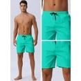 thumbnail image 4 of DARING DIVA Men's Elastic Waist Drawstring Surfing Board Shorts 28 Green, 4 of 6