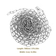 thumbnail image 2 of OULII Isolation Chain Link Barrier Chain Galvanized Iron Silver 1Set, 2 of 7