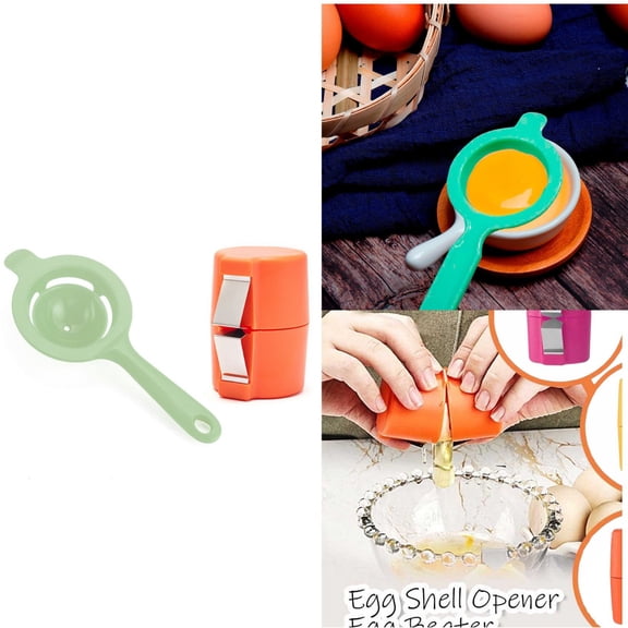 Egg Sheller for Hard Boiled Eggs Egg Separators, Set of 2 Egg Peeler for Boiled Eggs, Egg Cracking Tool for Hard Boiled Eggs, Accessories for Kitchen Cooking Tool
