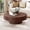 31.5" Walnut, variant on Muumblus 31.5" Walnut Coffee Table, Round Wood Modern Unique Fluted Accent Center Table for Living Room