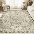 thumbnail image 6 of VUNATE 8'x10' Rugs for Living Room Washable Rugs Floral Vintage Area Rug Botanical Indoor Carpet Soft Rugs for Bedroom Office Dining Room Kitchen Laundry Room Accent Rug Contemporary Home Decor Green, 6 of 10