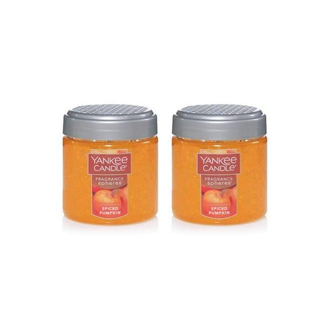 Lot de 2 Boules de Parfum Citrouille Épicée Yankee Candle, Perles Neutralisantes d'Odeurs