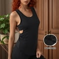 thumbnail image 2 of SOMER Tank Tops for Womens Workout Tops Sleeveless Racerback Cutout Slim Fit Athletic Shirt Scoop Neck Yoga Vest for Dance Running Gym Training, 2 of 6