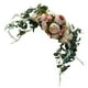 thumbnail image 5 of Guirnalda de flores artificiales para colgar en la puerta de casa, decoración floral, adorno de flores de boda falso, rosa champán Scienceny HA8791-03B, 5 of 6