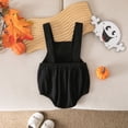 thumbnail image 5 of Pandaie Newborn Infant Baby Corduroy Clothes Outfits Pumpkin Spooky Print Romper Boys Girls Suspenders Jumpsuit for Festival Black,6-12 Months, 5 of 7