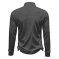thumbnail image 6 of Qwertyu Men's Quarter Zip Up Pullover Mock Neck Long Sleeve Sweatshirt for Men Waffle Knit Casual Half Zipper Pullover Men Dark Gray M, 6 of 7