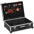 thumbnail image 2 of vidaXL Tool Suitcase 18.1"x13"x6.3" Black Aluminum, 2 of 8
