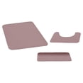 thumbnail image 3 of Alfombra de baño de 3 piezas con forma de U, antideslizante, para baño y spa rosa, 3 of 7