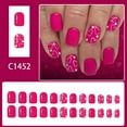thumbnail image 2 of Yoyauz 24 Valentine's Day Medium Pressure Nail Fake Nail with Love Design Fake Nail Valentine's Day Cute Female Girlfriend Gift, 2 of 9