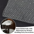 thumbnail image 3 of 1.1 Yards/1M Beige Veil Neting Fabrics with Beige Beads 9.8 Inch Wide Bridal Wedding Veil Net Birdcage Veil Netting Fascinator Millinery Netting Fabric for Bride's Headdress Veil Making, 3 of 5