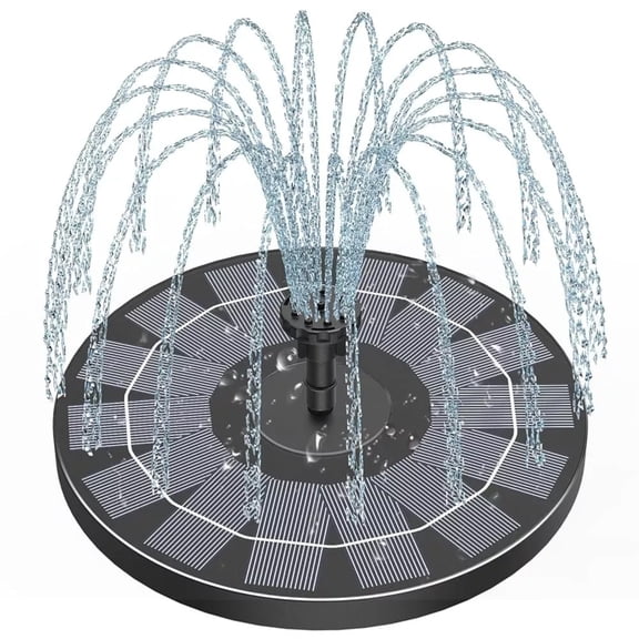 CAMOTUSE 3.5W Solar Fountain,DIY Solar Bird Bath Fountain with Multiple Nozzles NEW