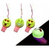 Dazzling Toys Assorted Style Light-up Whistles On Necklace. Perfect Party Favor! 6 Pieces Per Pack.