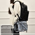 thumbnail image 6 of Gray Gardient Marble Insulated Lunch Bag Portable Cooler Bag Mommy Bag Large Capacity 6L, 6 of 9