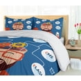 thumbnail image 5 of Ambesonne Nerd Duvet Cover Sets, Web Developer Computer Cartoon, 2-Queen, Sea Blue and Multicolor, 5 of 7