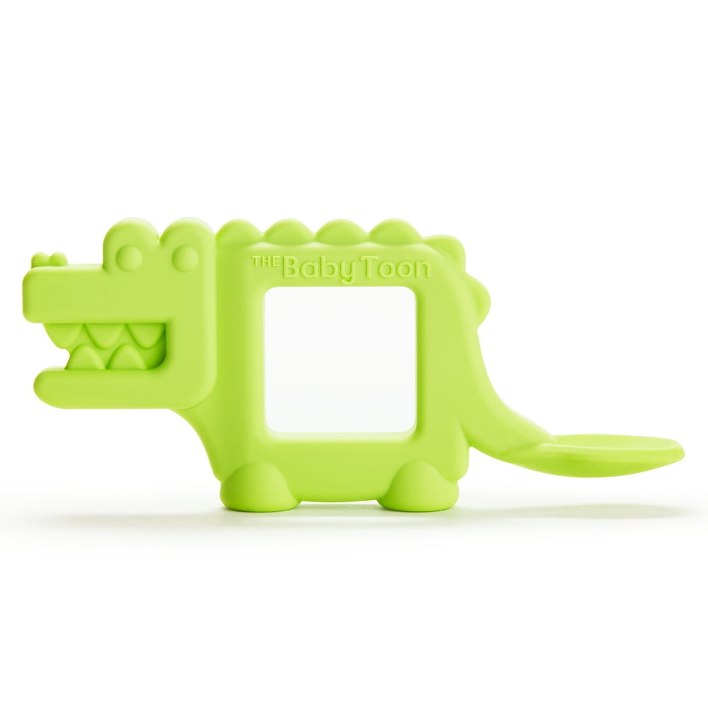 Munchkin The Baby Toon™ Silicone Teething Spoon, Alligator, Green (As