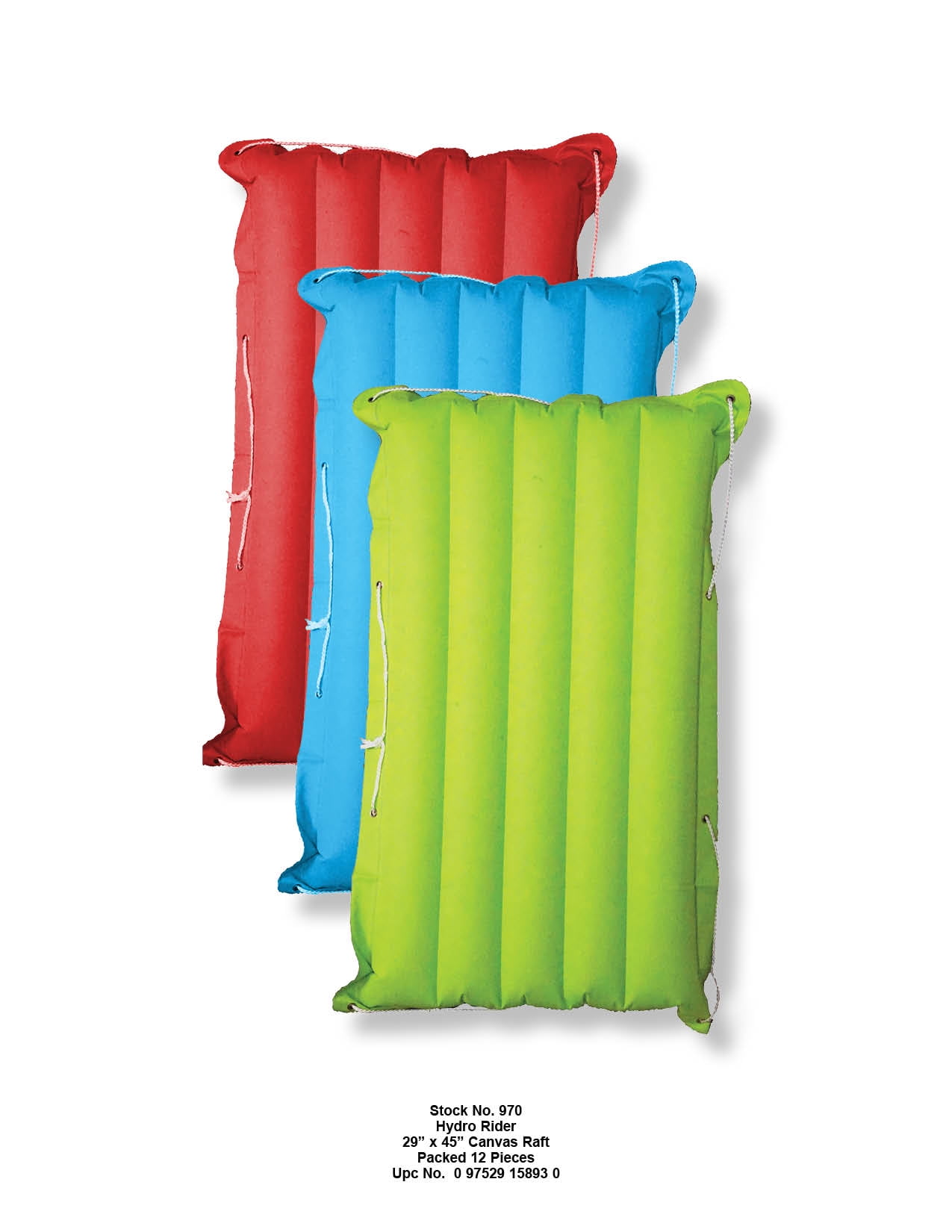 (3 pack) SurfGear Easy To Use Unisex Pool Raft, Canvas, Multicolor, 45"